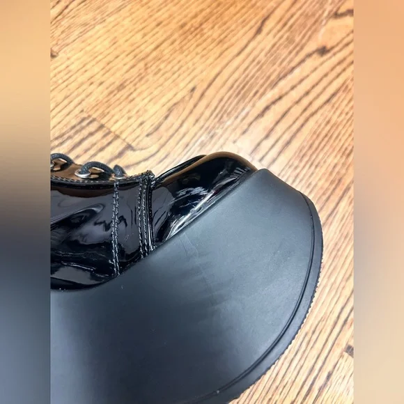 Demonia Dynamite-106 Black Platform Ankle Boots Size 9 - Picture 6 of 13